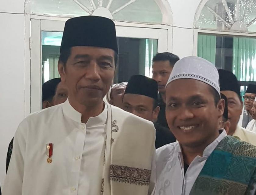 Ust. Maliki bersama Presiden RI - Joko Widodo